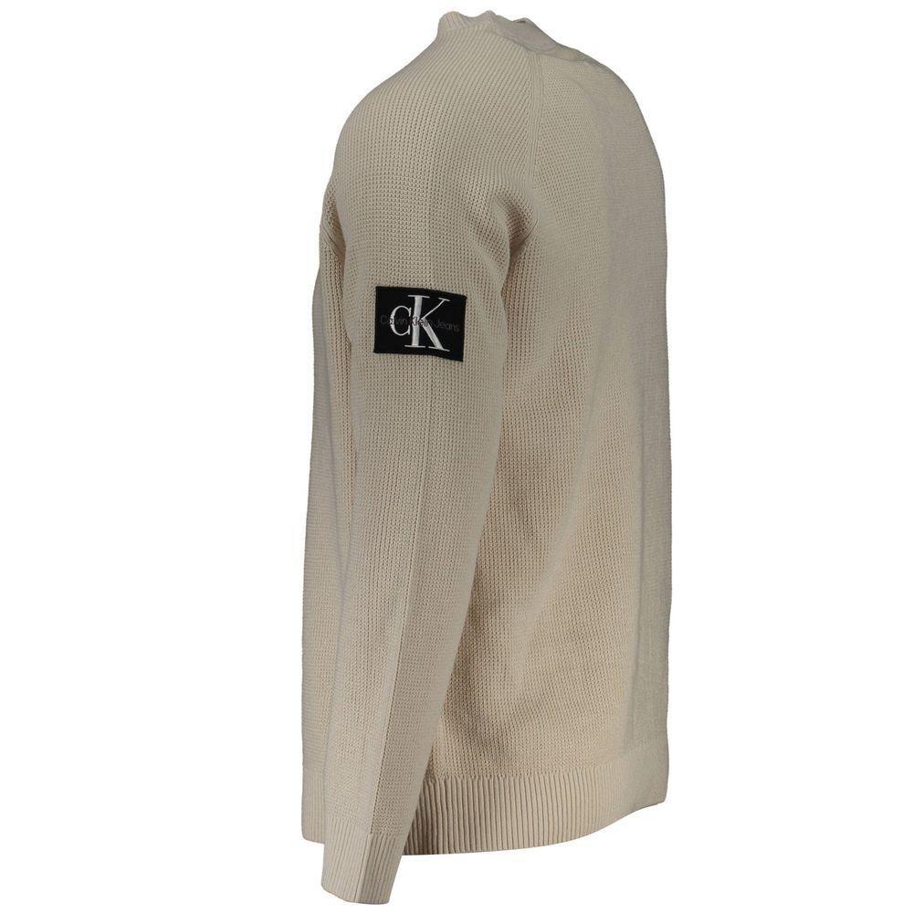 Calvin Klein Beige Cotton Sweater CA-22654-L