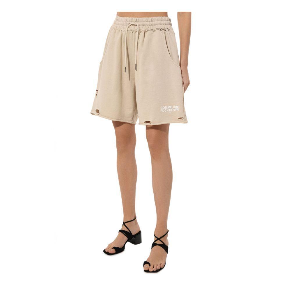 Comme Des Fuckdown Beige Cotton Short CO-15690-XS