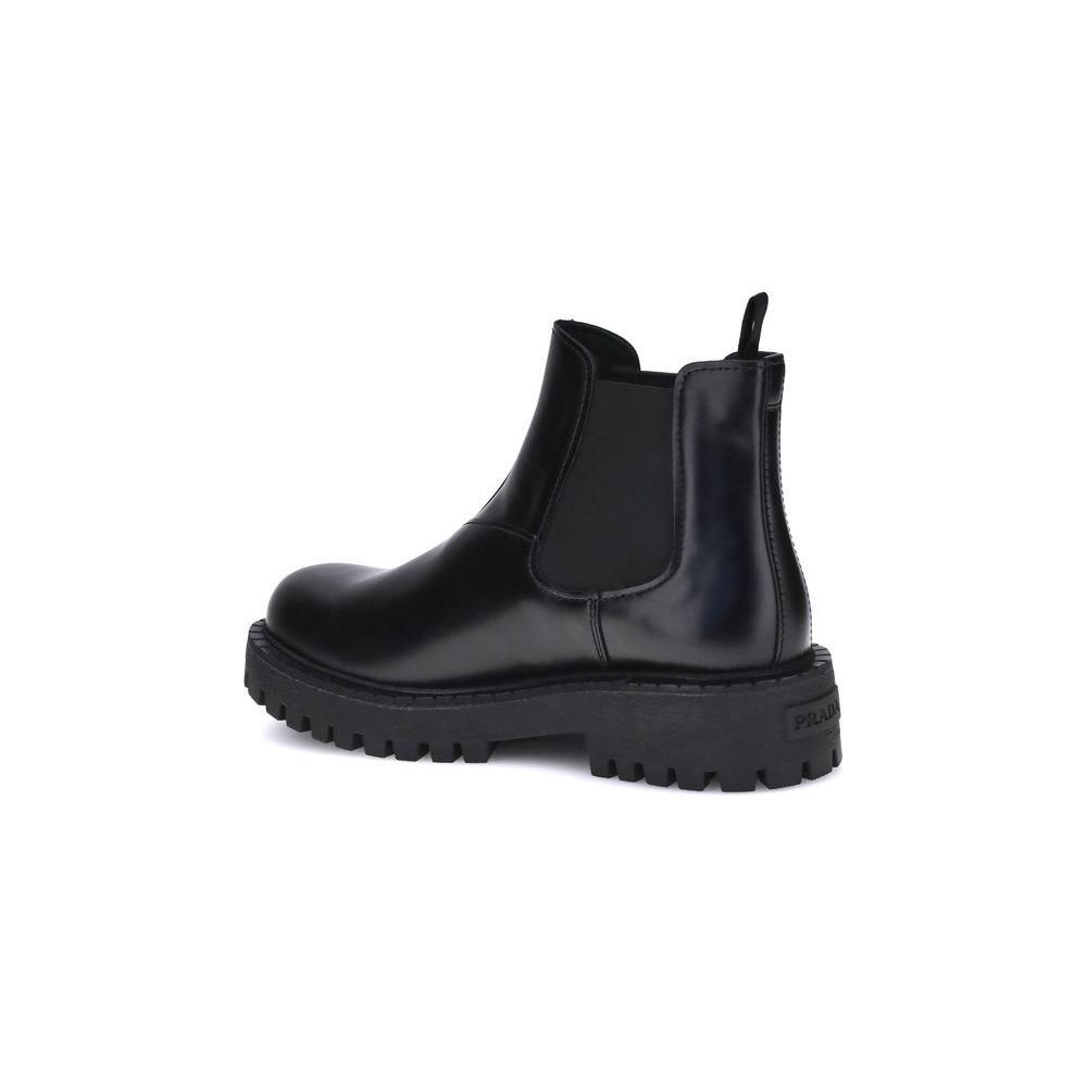 Prada Chelsea Men Leather Boots PR-2TE211FG001B4LF0002-EU 38 | US 5