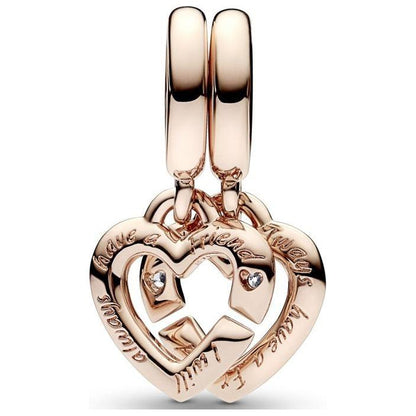 PANDORA CHARMS Mod. LINKED SISTER HEARTS Charms & Pendants