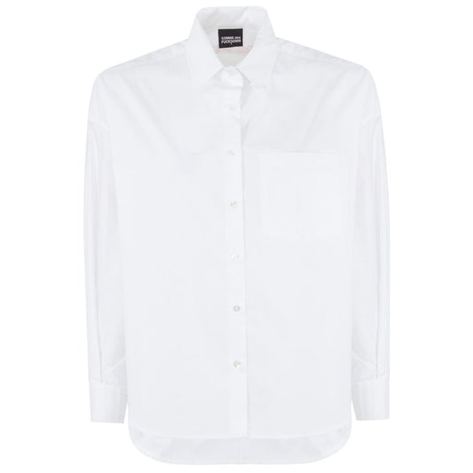Comme Des Fuckdown White Cotton Shirt CO-13549-IT36|XXS