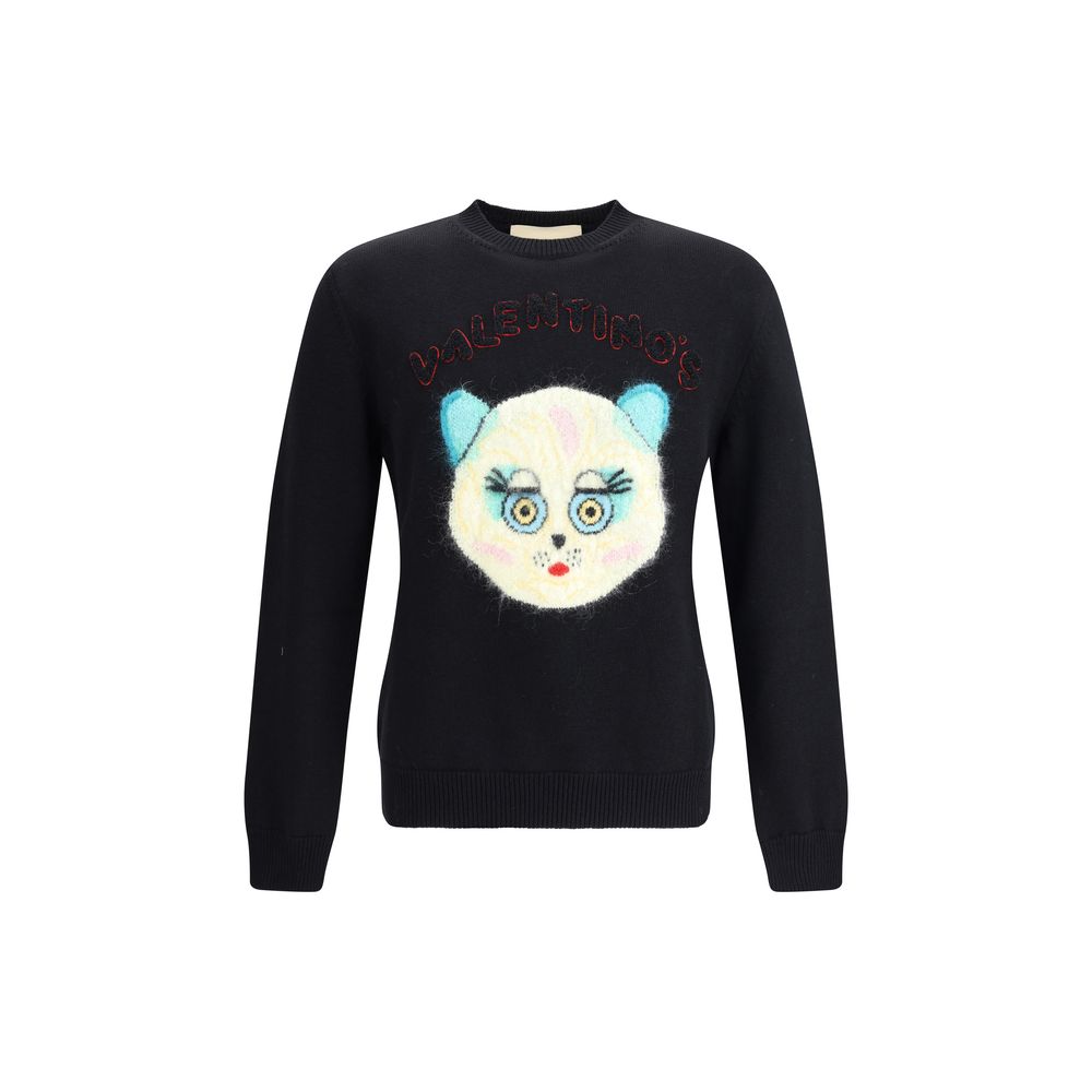 Valentino Black Cotton Sweatshirt