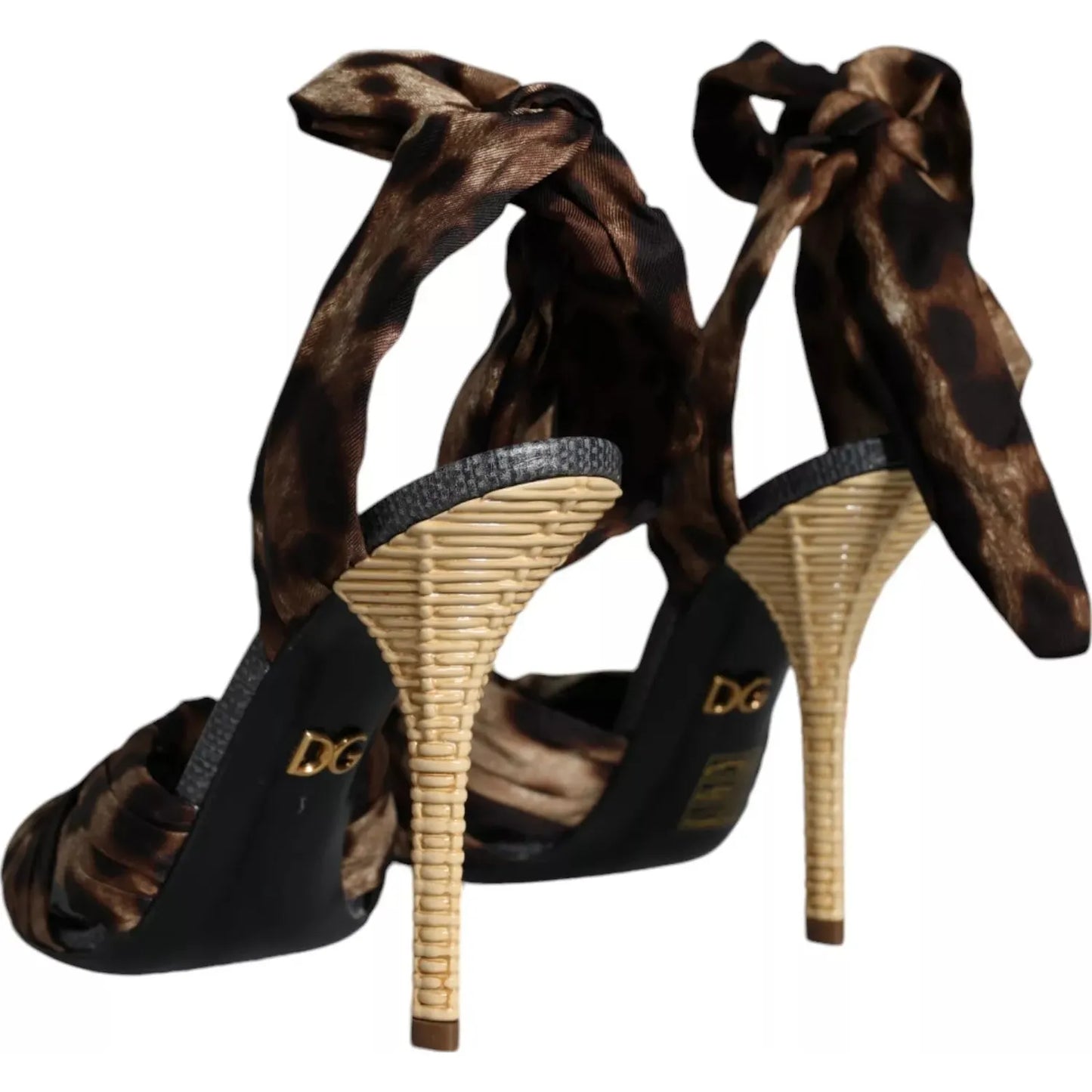 Dolce & Gabbana Brown Leopard Keira Heels Sandals Shoes LA11497-37