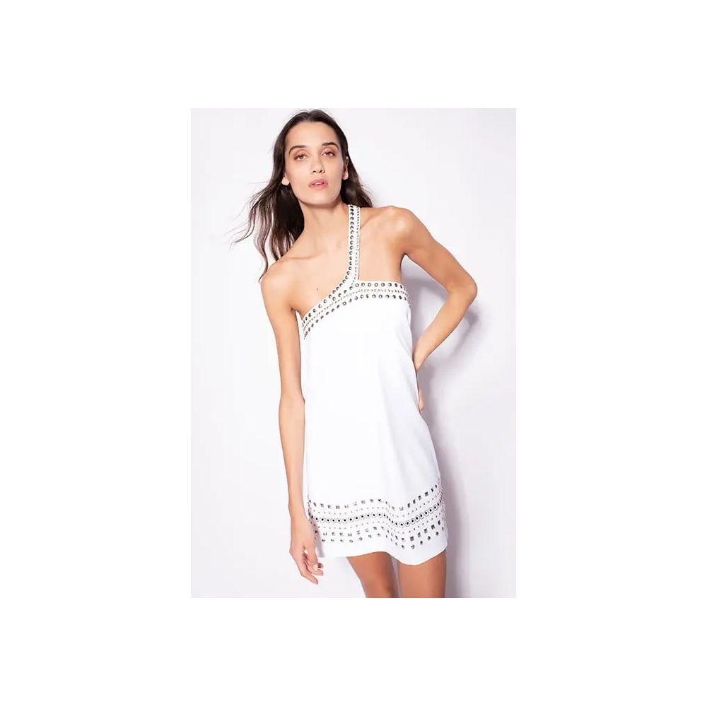 PINKO White Polyester Dress PI-14257-IT38|XS
