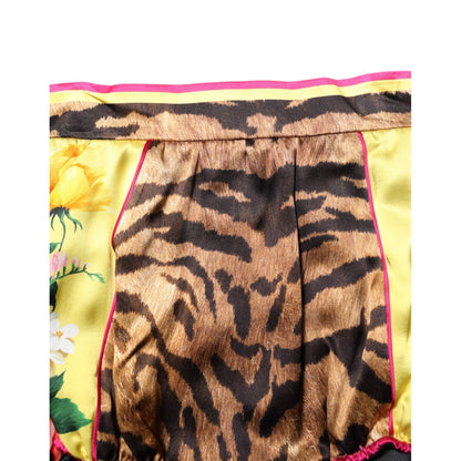 Dolce & Gabbana Multicolor Floral High Waist Hot Pants Shorts
