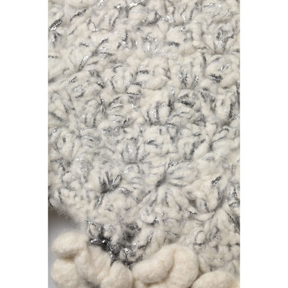 Dolce & Gabbana Metallic Bouclé Knit Cashmere Ruffled Shorts