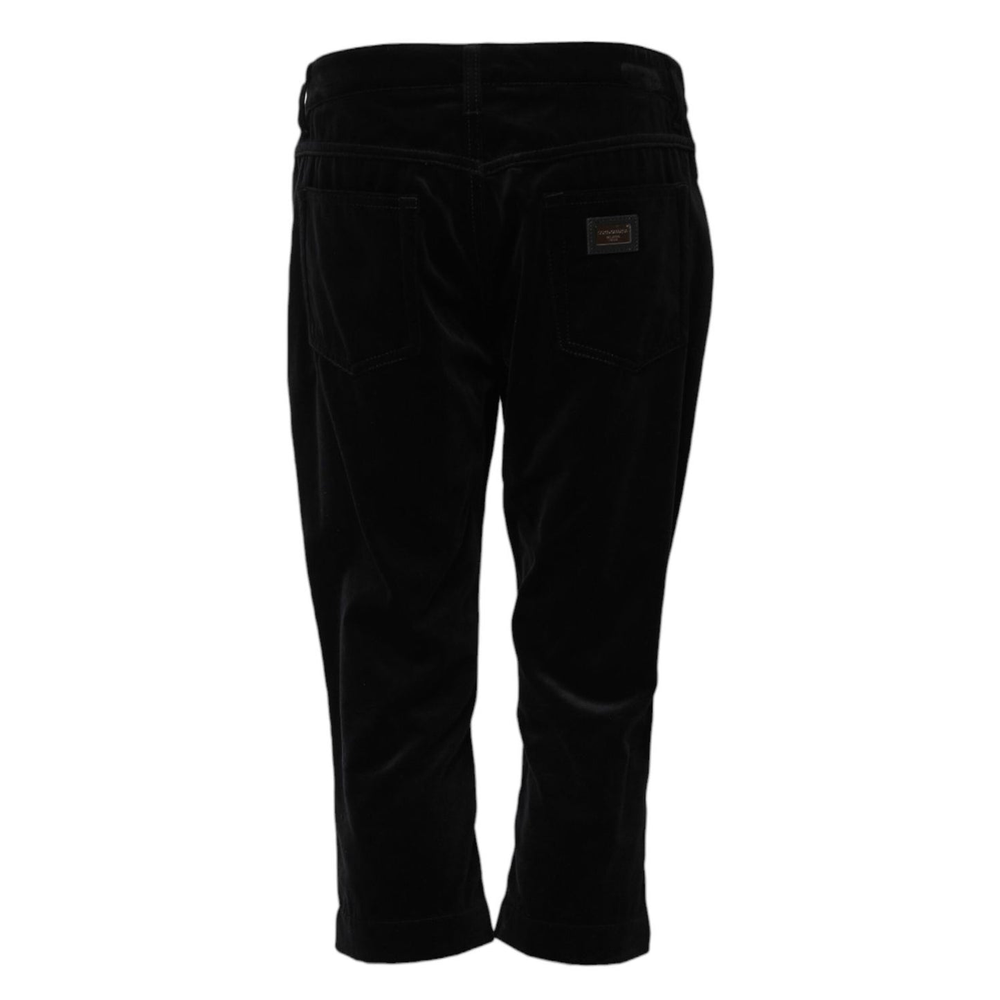 Dolce & Gabbana Black Cotton Skinny Capri Cropped Denim Jeans