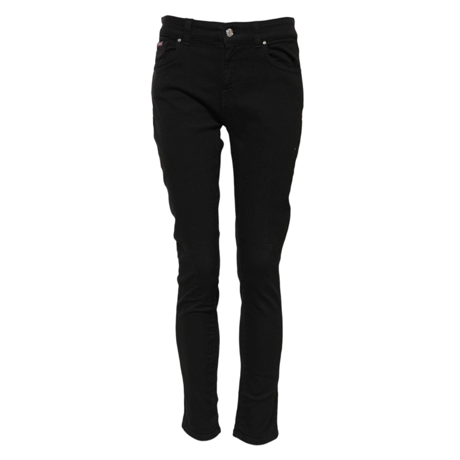 Dolce & Gabbana Black Cotton Skinny Mid Waist Denim Jeans