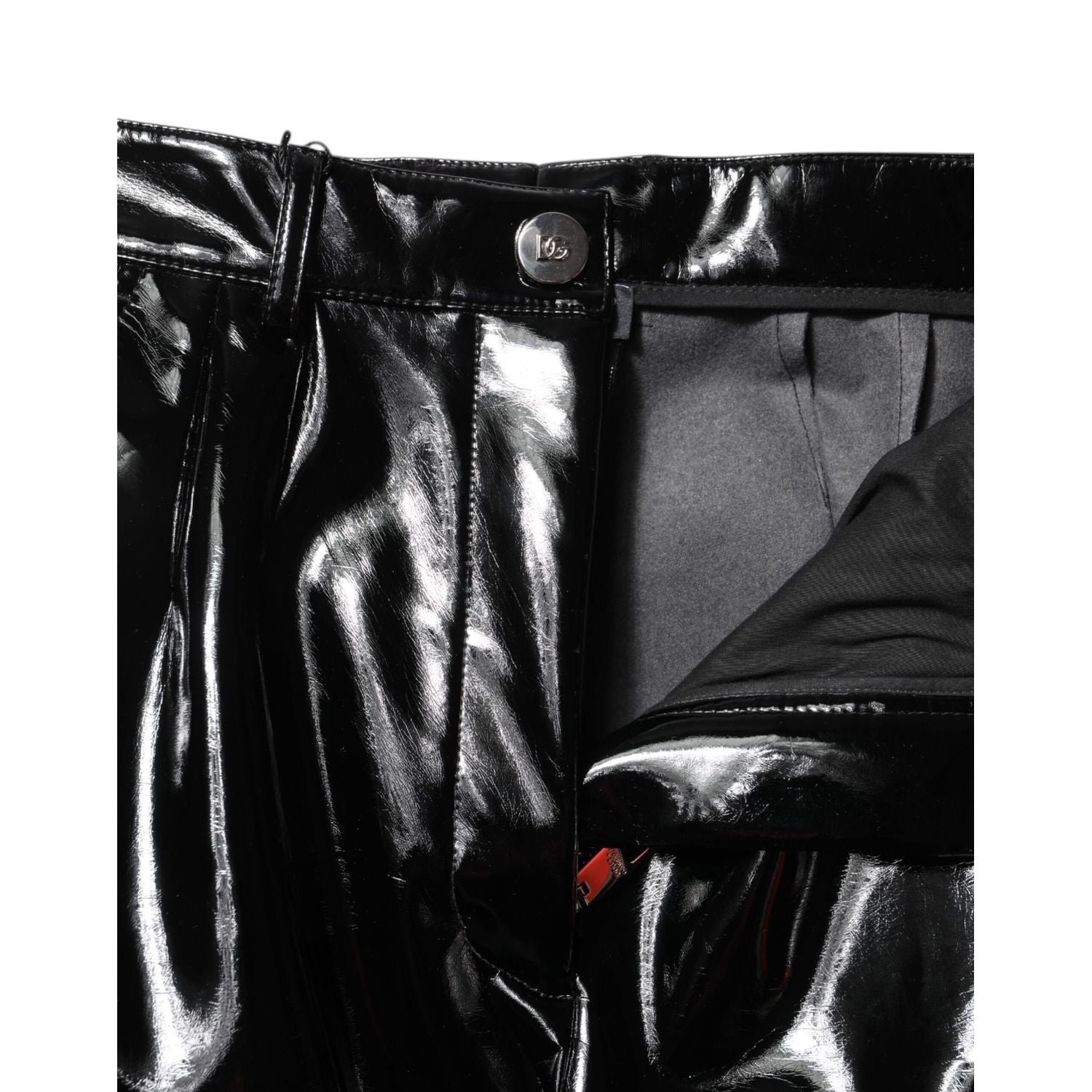 Dolce & Gabbana Black High Waist Cargo Bootcut Pants