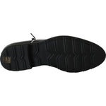 Dolce & Gabbana Black Leather White Line Dress Derby Shoes