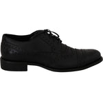 Dolce & Gabbana Blue Leather Wingtip Oxford Dress Shoes