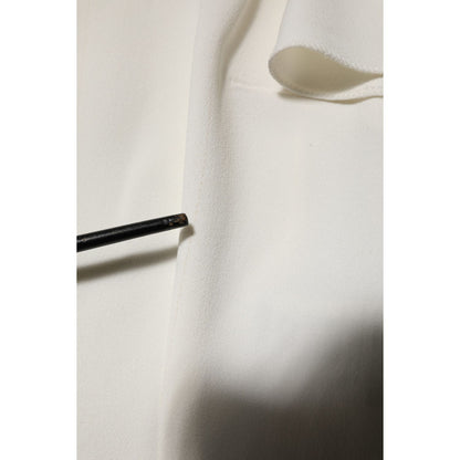 Dolce & Gabbana White Round Neck Short Sleeves Blouse Top