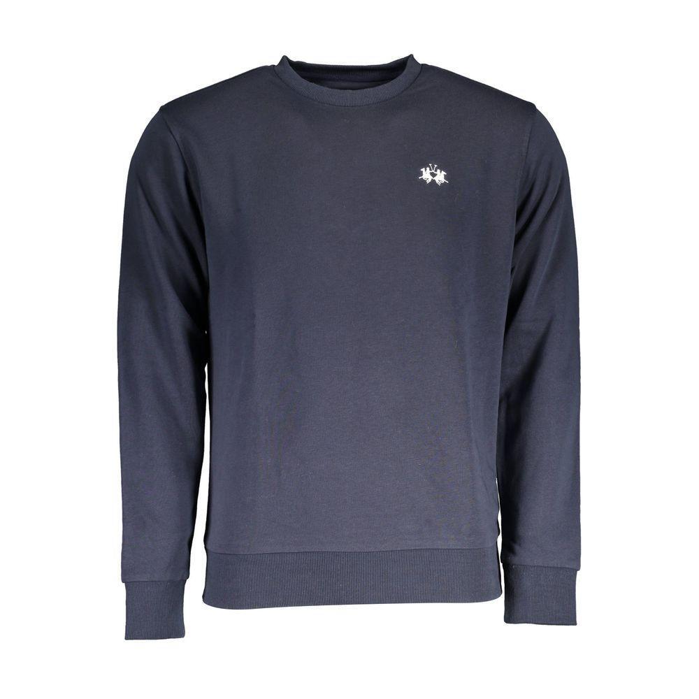La Martina Blue Cotton Sweater