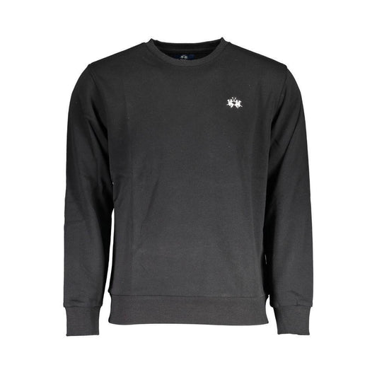 La Martina Black Cotton Sweater