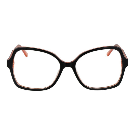 Guess Black Women Glasses Frame with acetate full-rim butterfly style, black color, and demo lenses. Includes branded case, spring hinge.
