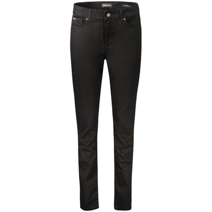 Guess Jeans Black Cotton Women Jeans featuring a sleek skinny fit and classic five-pocket design, perfect for day-to-night wear.