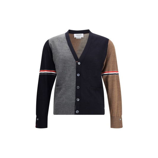 Thom Browne Multicolor Fleece Wool Cardigan