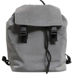 Dolce & Gabbana Gray Palermo Reflector Buckles Drawstring Backpack Bag BAG4647
