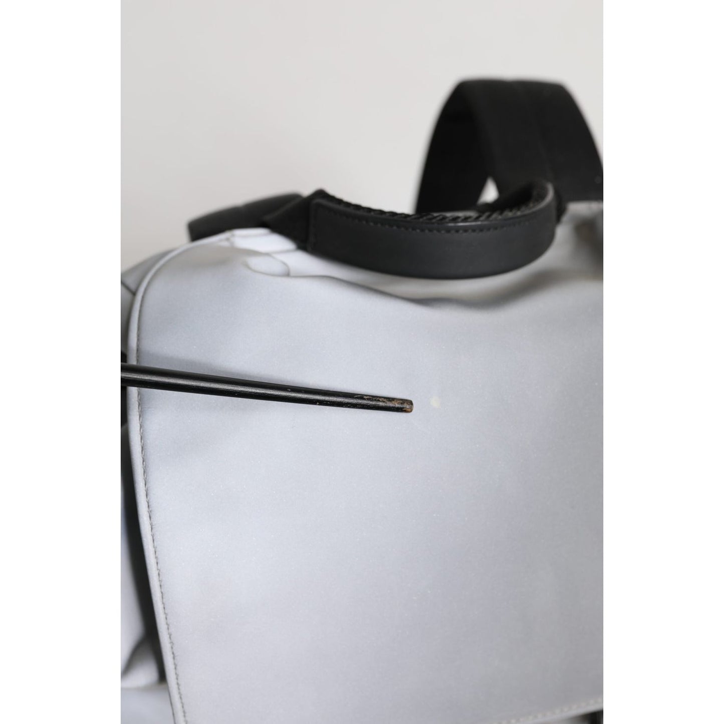Dolce & Gabbana Gray Palermo Reflector Buckles Drawstring Backpack Bag BAG4647