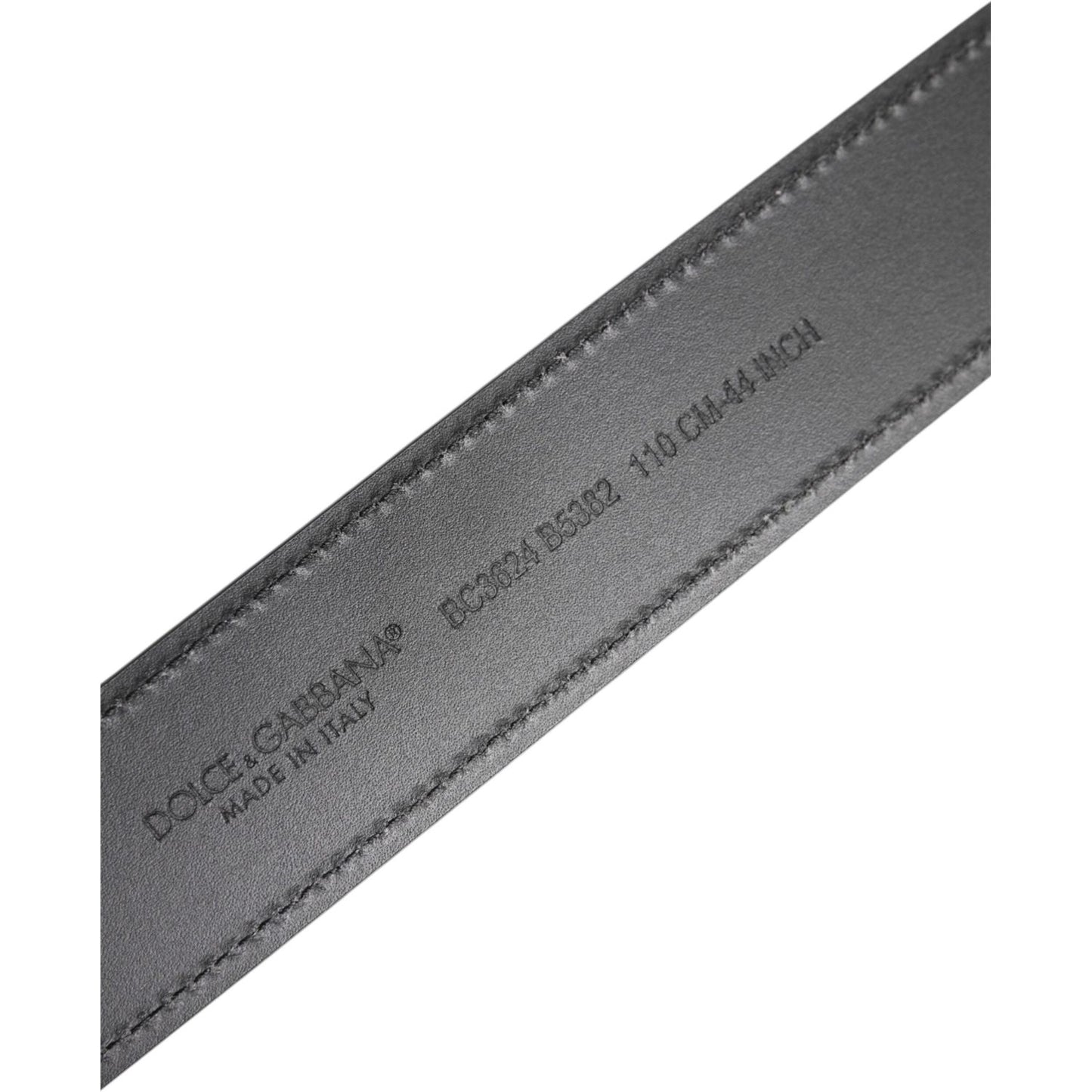 Dolce & Gabbana Black Leather Classic Metal Logo Buckle Belt