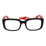 Guess Black Women Glasses Frame with full-rim acetate design and demo lenses in a rectangle shape.