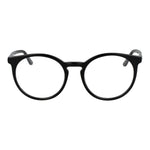 Guess Black Women Glasses Frame in acetate, round style, full-rim, demo lenses. Size 53-19-140 with spring hinge and branded case included.