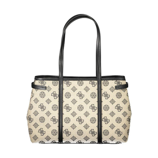 Guess Jeans Beige Cotton Women Handbag
