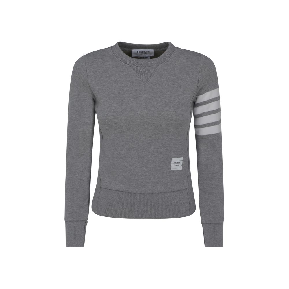 Thom Browne Gray Cotton Sweatshirt