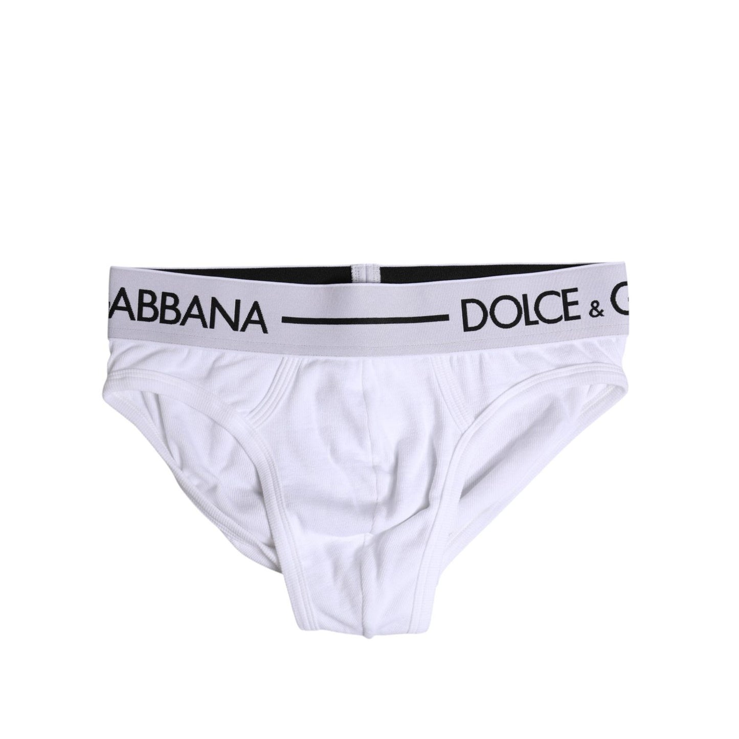Dolce & Gabbana White Cotton Stretch Regular Brief Underwear