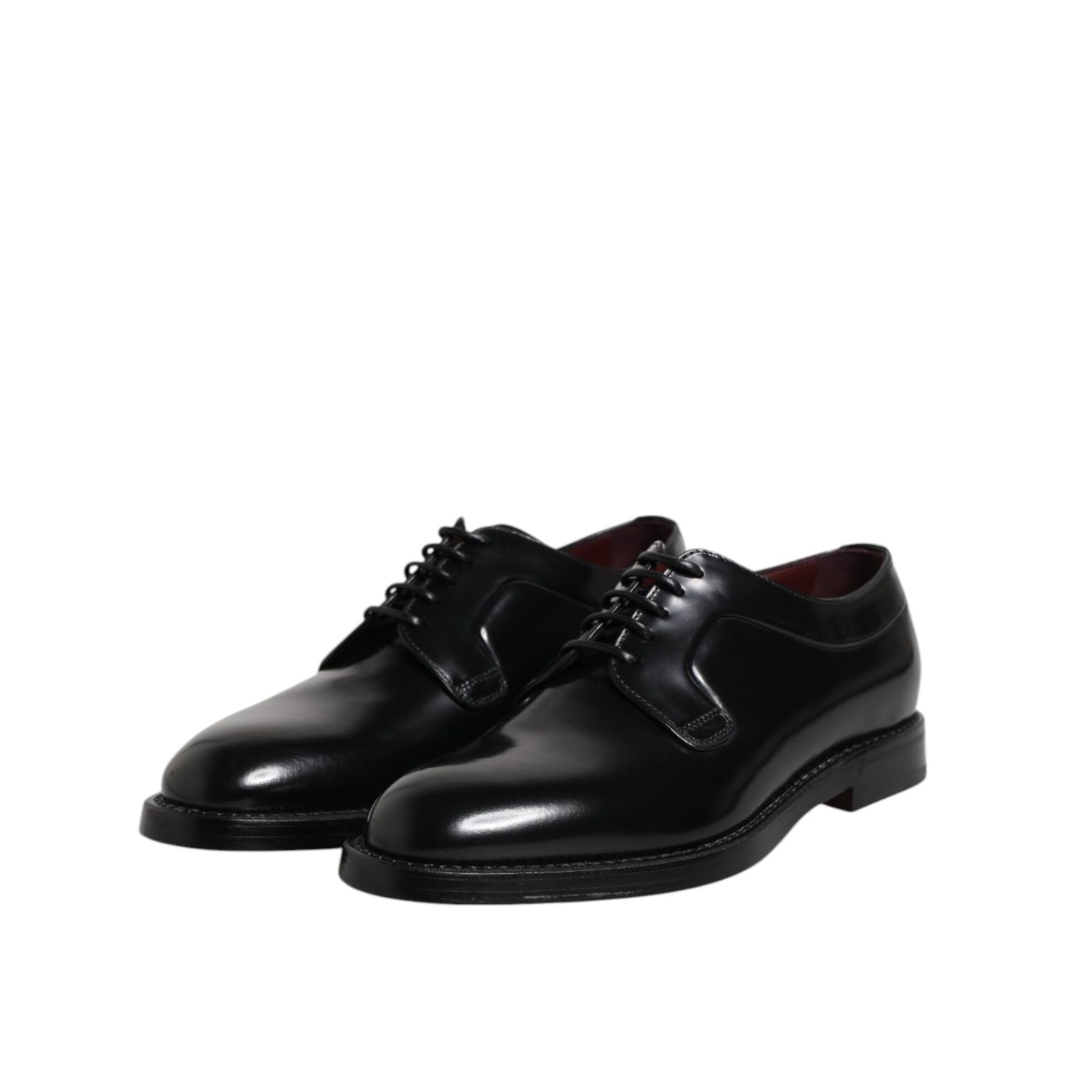 Dolce & Gabbana Black Calf Leather Lace Up Dress Derby Shoes