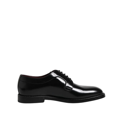 Dolce & Gabbana Black Calf Leather Lace Up Dress Derby Shoes
