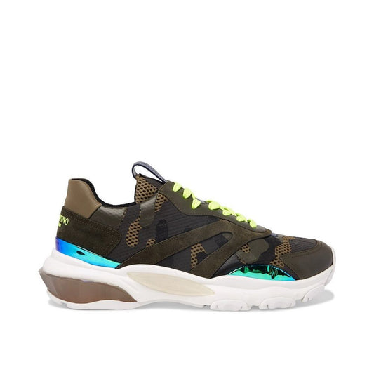 Valentino Garavani Green Fabric Athletic Sneakers