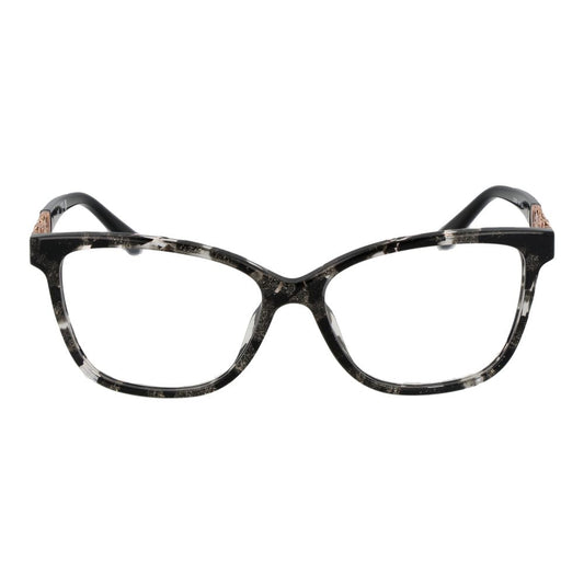 Guess Black Women Glasses Frame, full-rim acetate with rectangle style and demo lenses, includes branded case.