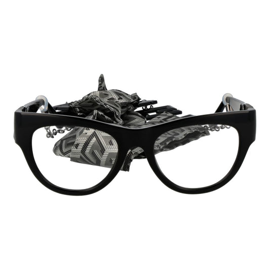 Guess Black Women Glasses Frame with full-rim cat-eye style and demo lenses, includes branded case.