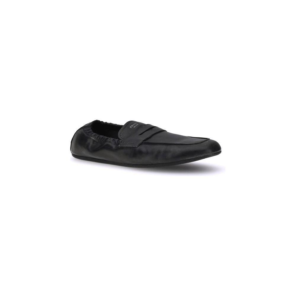 Prada Antiqued leather Shuffle Loafers PR-2DG158FG0027V6F0002-EU39/US6