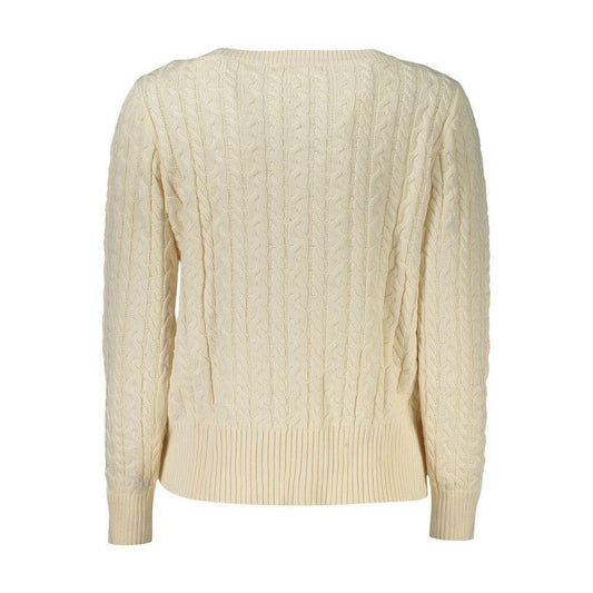 Guess Jeans White Cotton Sweater
