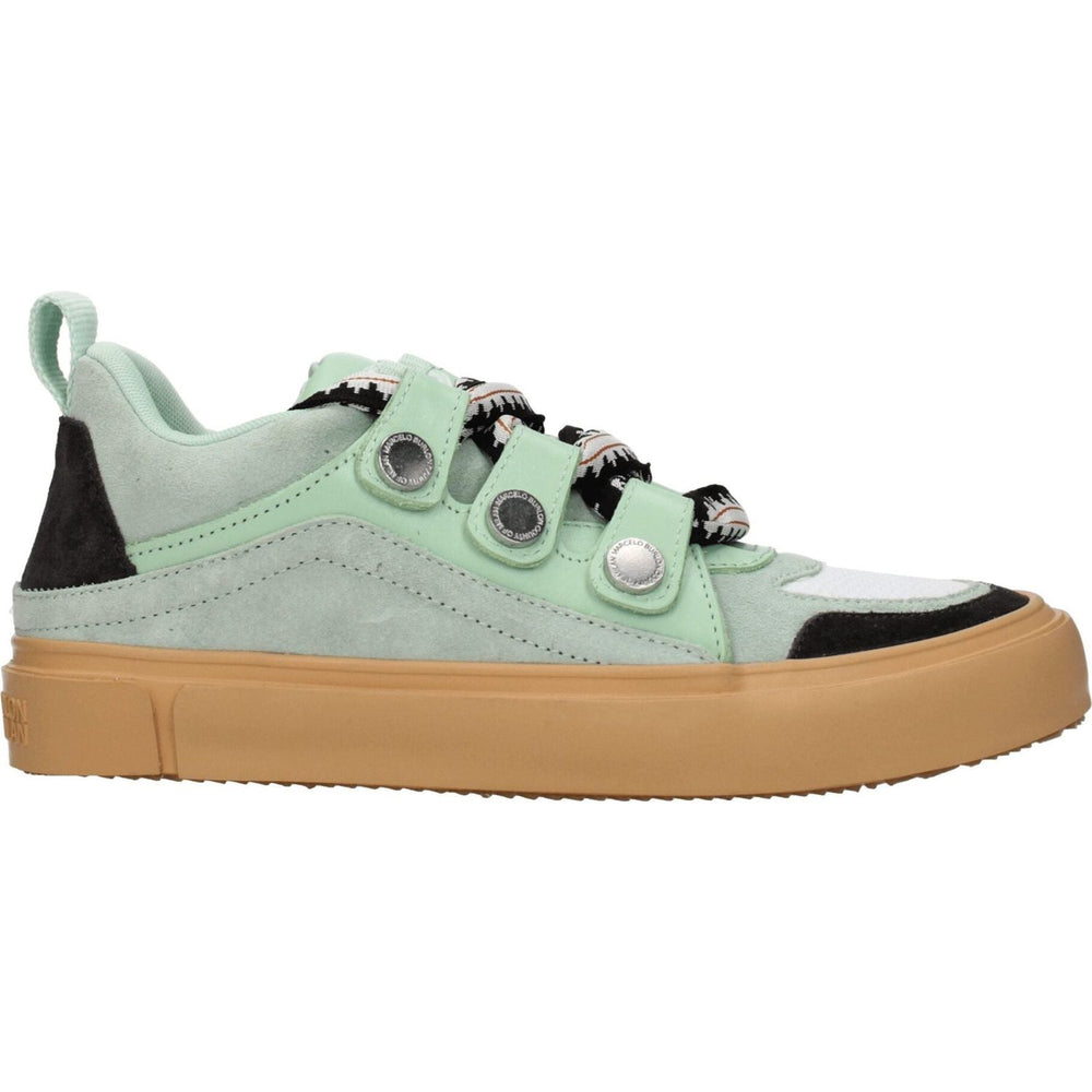 Marcelo Burlon Green Leather Low Tops MA-8547243491593-EU40/US7