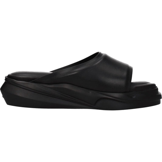Alyx Black Leather Slippers Sandals AL-8547243917577-EU37/US7