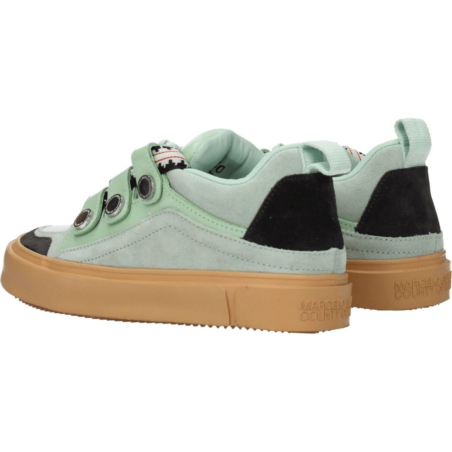 Marcelo Burlon Green Leather Low Tops MA-8547243491593-EU40/US7