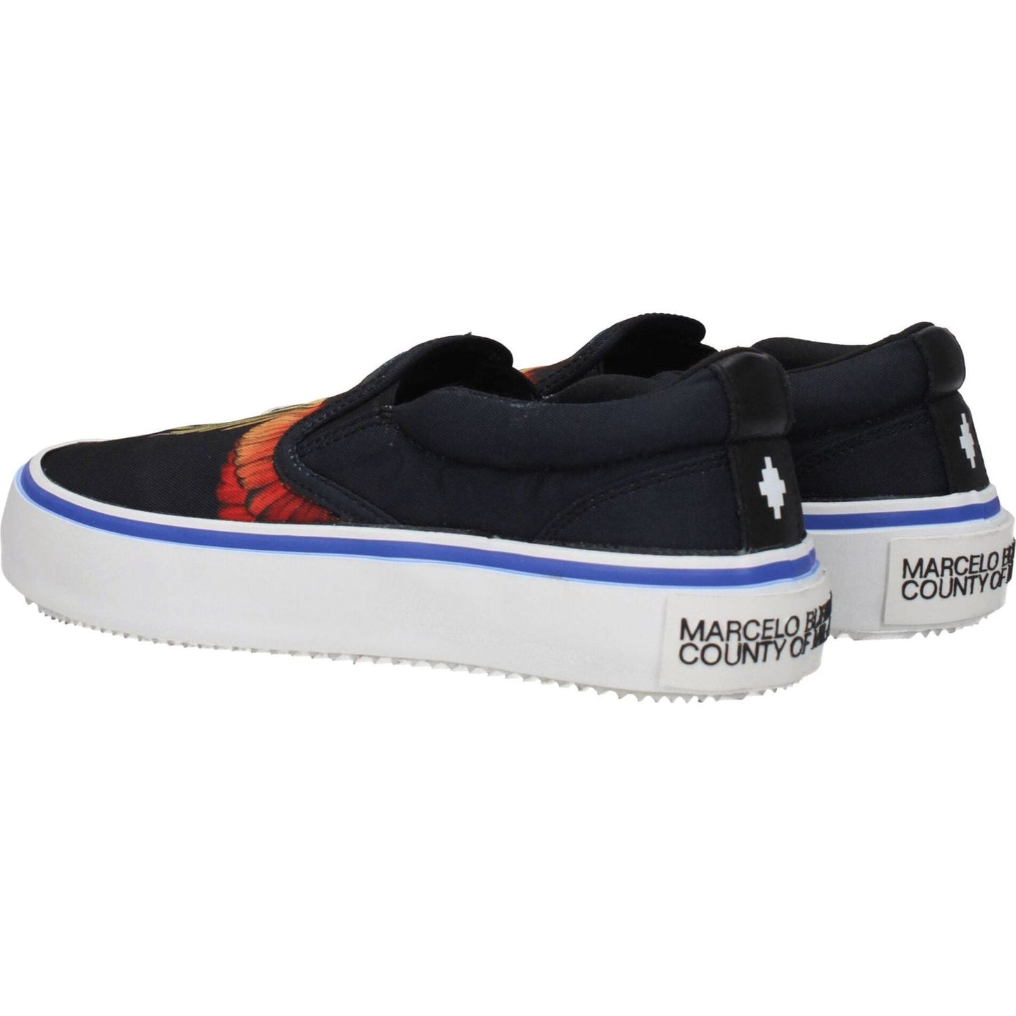 Marcelo Burlon Black Fabric Slip-On Loafers MA-8547258925321-EU40/US7