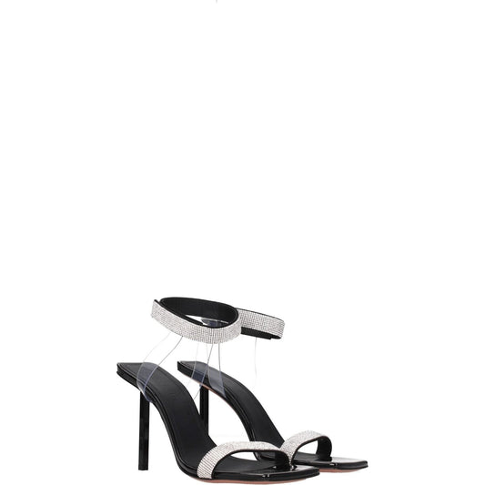 Amina Muaddi Black Crystals Stiletto Heels Sandals AM-8547274653961-EU36/US6