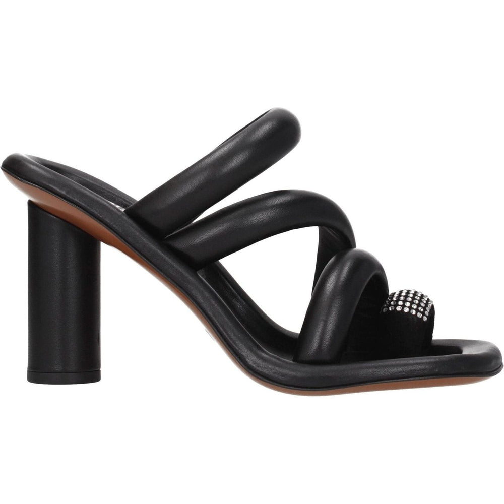 Ambush Black Leather Stiletto Heels Sandals AM-8547287597321-EU36/US6