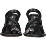 Ambush Black Leather Stiletto Heels Sandals AM-8547287597321-EU36/US6