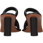 Ambush Black Leather Stiletto Heels Sandals AM-8547287597321-EU36/US6