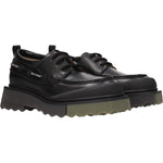 Off-White Black Leather Slip-On Loafers OF-8547312009481-EU42/US9