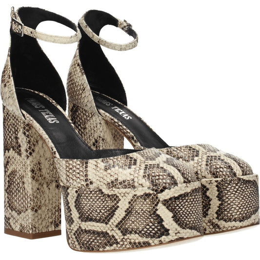 Paris Texas Beige Leather Platforms PA-8547327279369-EU36/US6