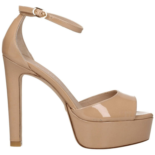 Stuart Weitzman Beige Leather Platforms ST-8547362472201-EU40/US10