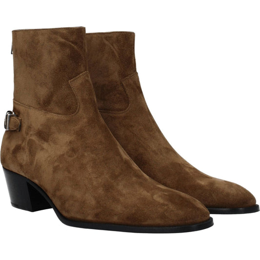 Celine Brown Leather Ankle Boots CE-8547413819657-EU41/US8