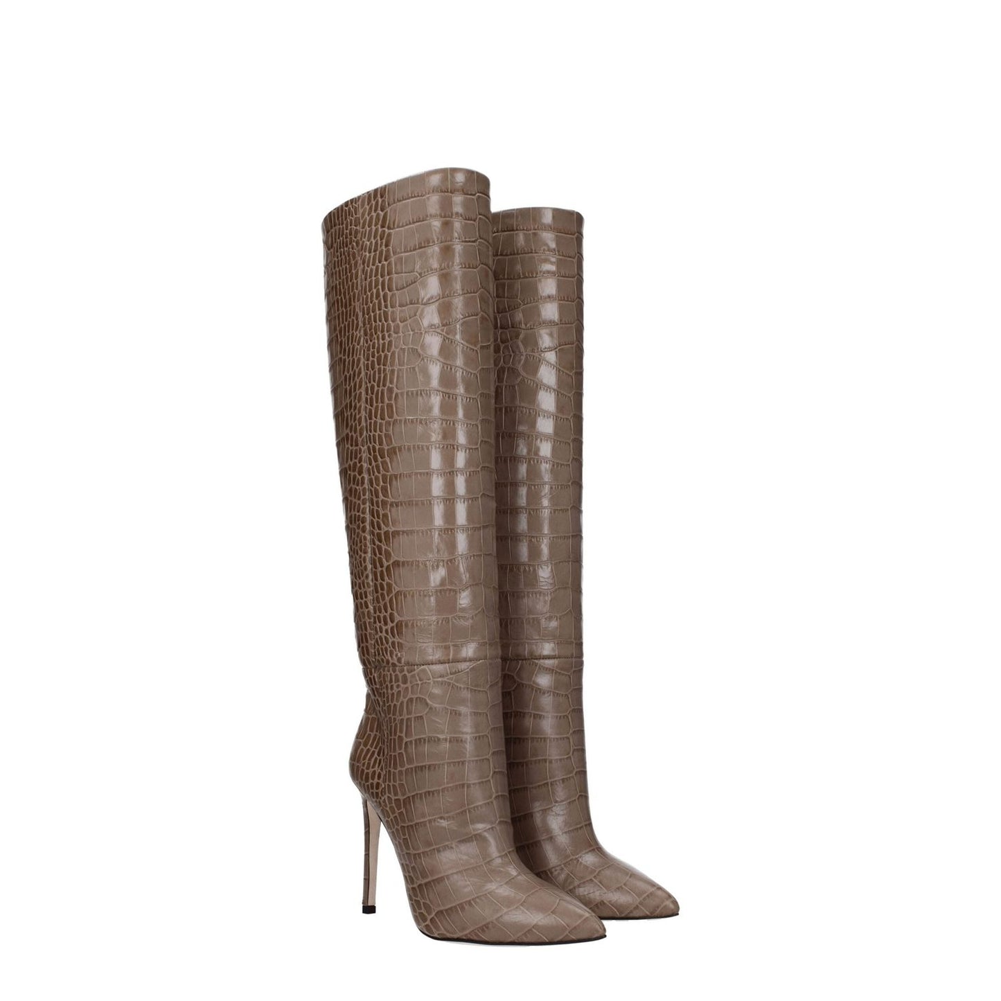 Paris Texas Beige Leather High Heel Boots PA-8547437281545-EU35/US5