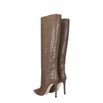 Paris Texas Beige Leather High Heel Boots PA-8547437281545-EU35/US5